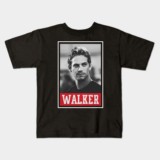 paul walker Kids T-Shirt by one way imagination